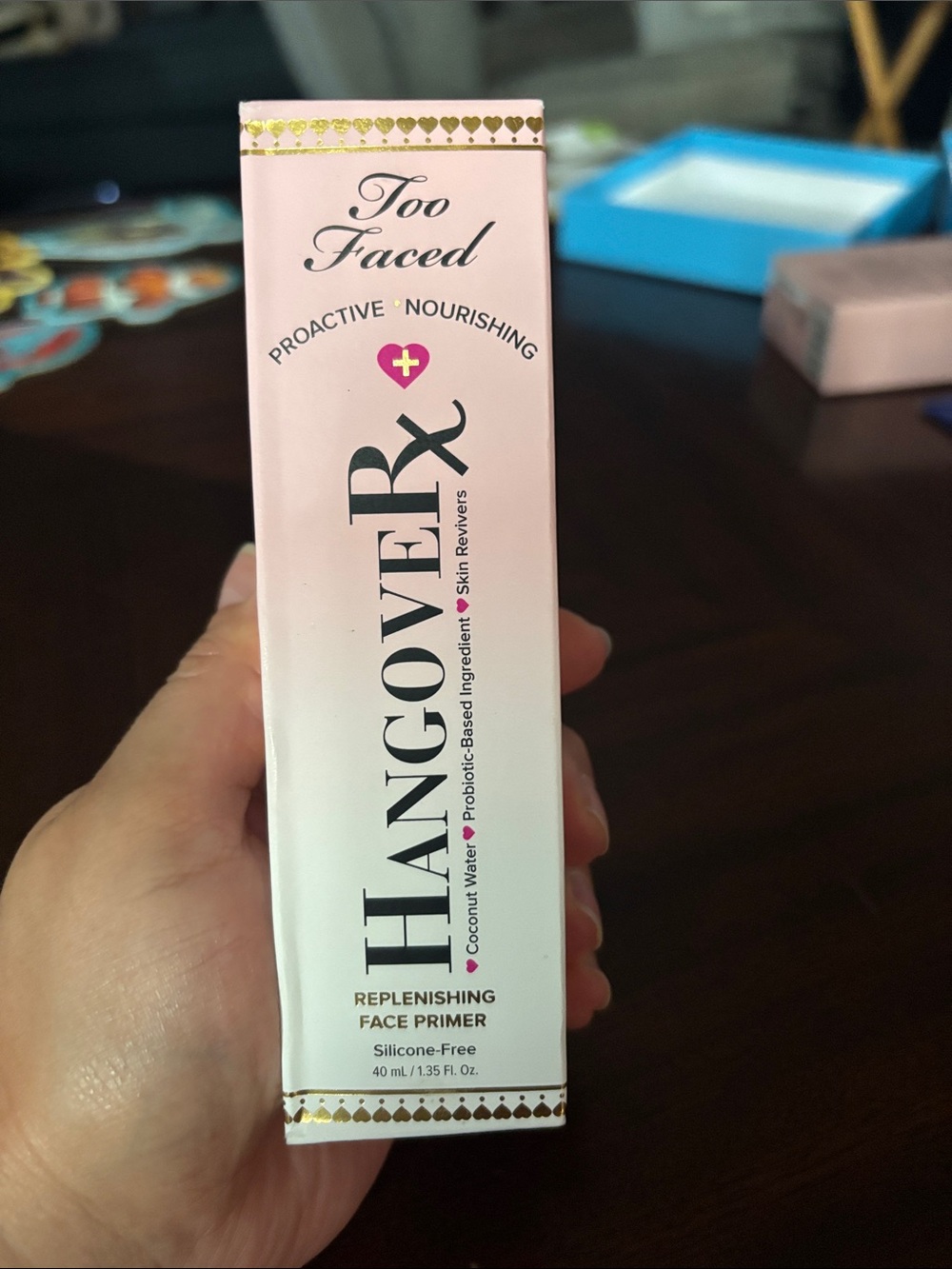 Too Faced Hangover Replenishing Face Primer - Light Pink & Gold Accents